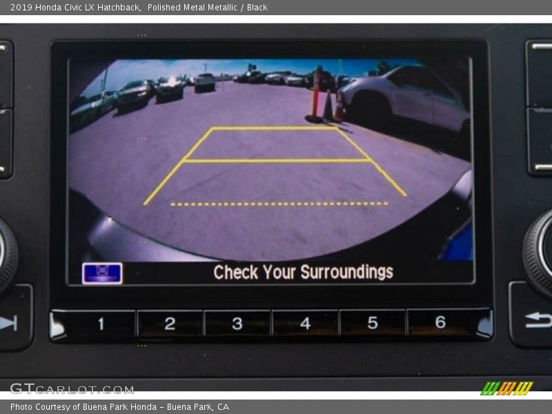 Polished Metal Metallic / Black 2019 Honda Civic LX Hatchback