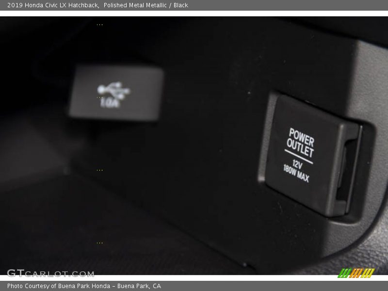 Polished Metal Metallic / Black 2019 Honda Civic LX Hatchback