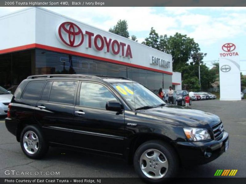 Black / Ivory Beige 2006 Toyota Highlander Sport 4WD