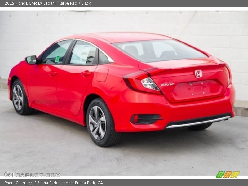 Rallye Red / Black 2019 Honda Civic LX Sedan