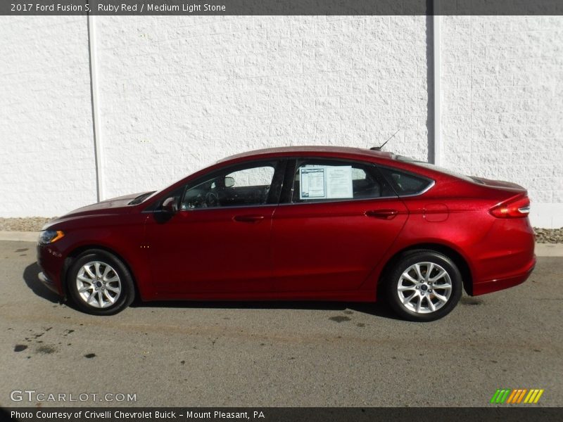 Ruby Red / Medium Light Stone 2017 Ford Fusion S