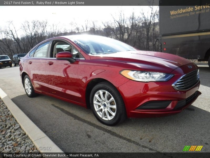 Ruby Red / Medium Light Stone 2017 Ford Fusion S