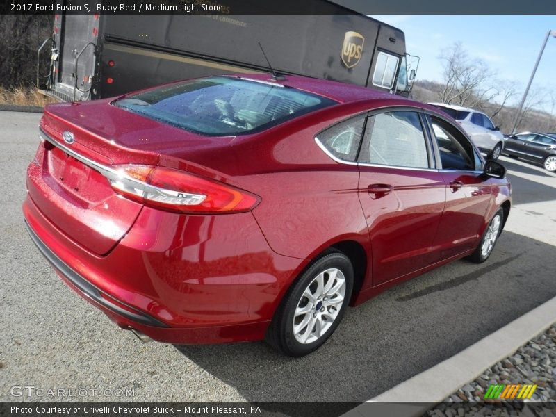 Ruby Red / Medium Light Stone 2017 Ford Fusion S