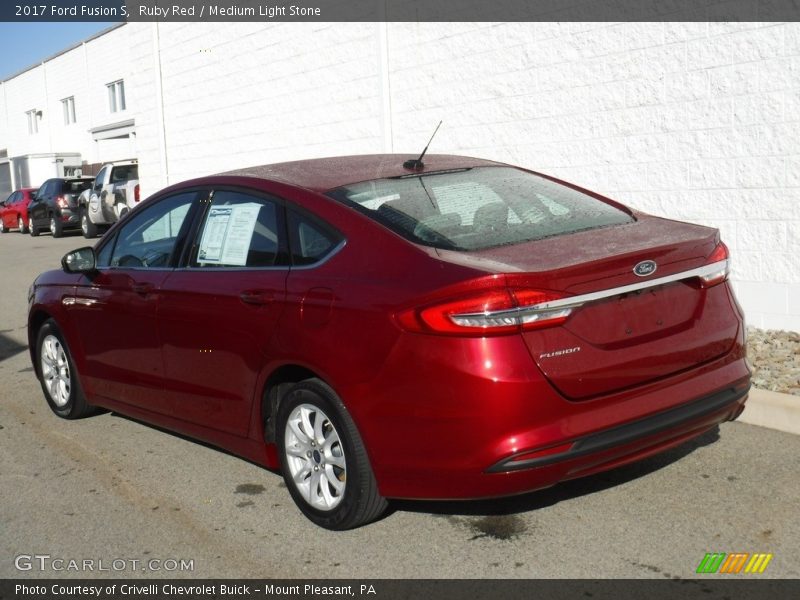 Ruby Red / Medium Light Stone 2017 Ford Fusion S