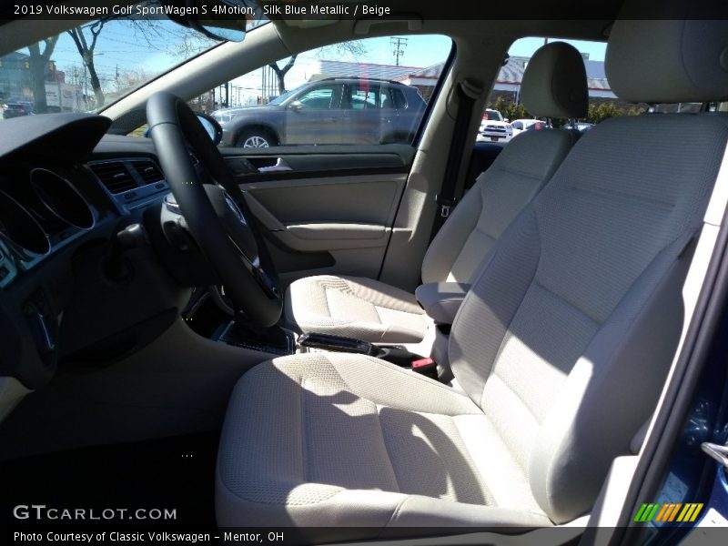 Silk Blue Metallic / Beige 2019 Volkswagen Golf SportWagen S 4Motion