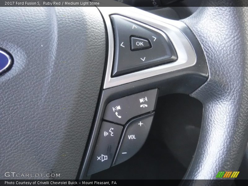 Ruby Red / Medium Light Stone 2017 Ford Fusion S