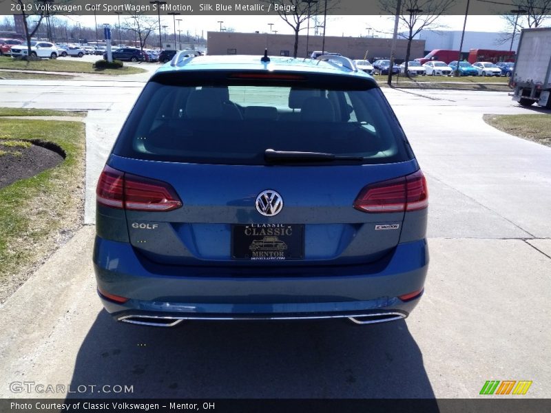 Silk Blue Metallic / Beige 2019 Volkswagen Golf SportWagen S 4Motion