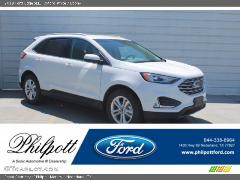 Oxford White / Ebony 2019 Ford Edge SEL