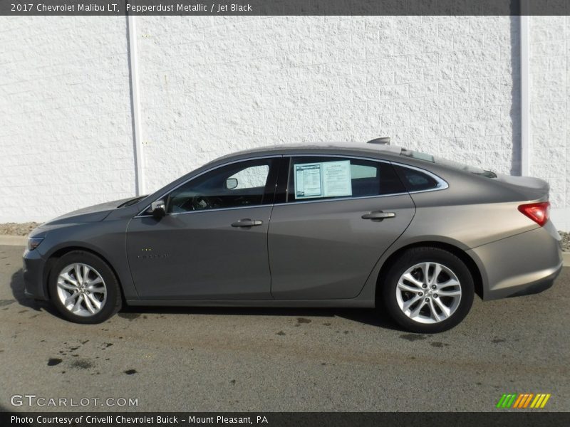 Pepperdust Metallic / Jet Black 2017 Chevrolet Malibu LT