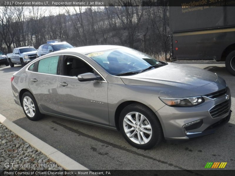 Pepperdust Metallic / Jet Black 2017 Chevrolet Malibu LT