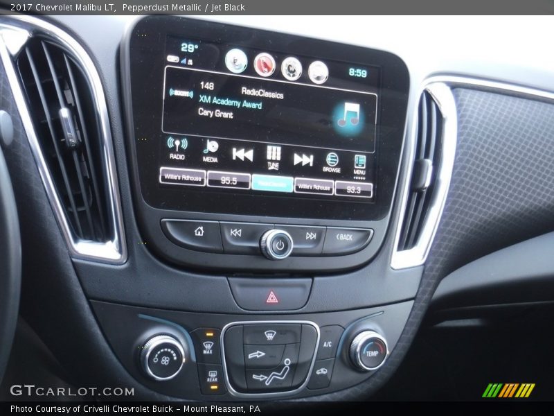 Pepperdust Metallic / Jet Black 2017 Chevrolet Malibu LT