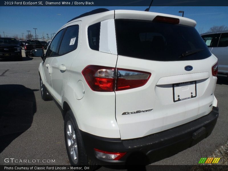 Diamond White / Ebony Black 2019 Ford EcoSport SE