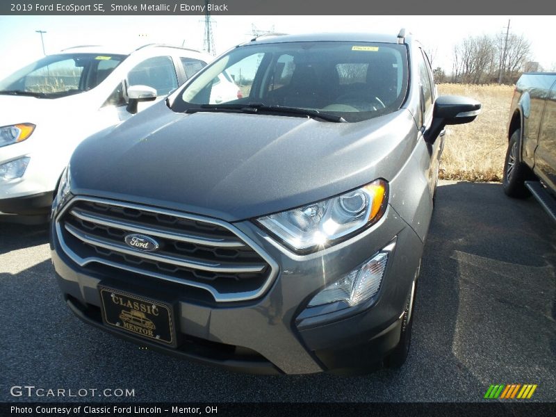Smoke Metallic / Ebony Black 2019 Ford EcoSport SE