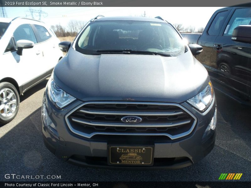 Smoke Metallic / Ebony Black 2019 Ford EcoSport SE
