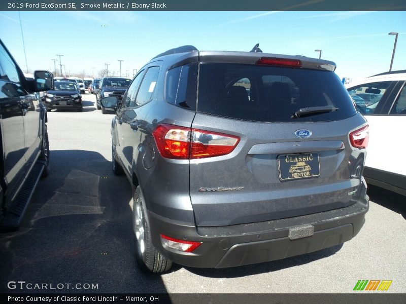 Smoke Metallic / Ebony Black 2019 Ford EcoSport SE