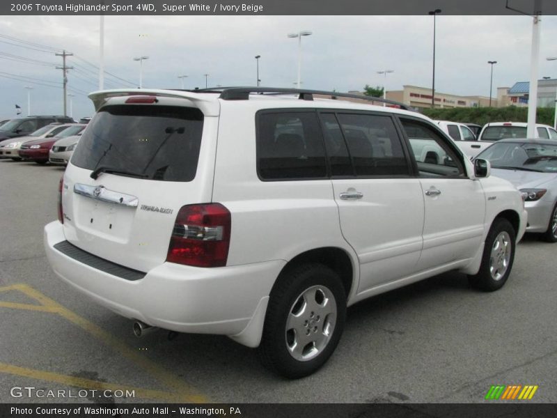 Super White / Ivory Beige 2006 Toyota Highlander Sport 4WD