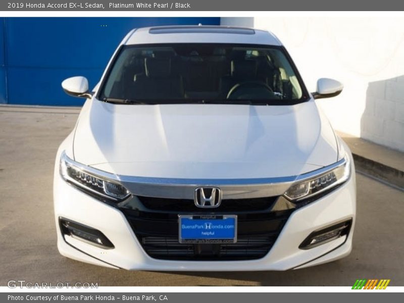 Platinum White Pearl / Black 2019 Honda Accord EX-L Sedan