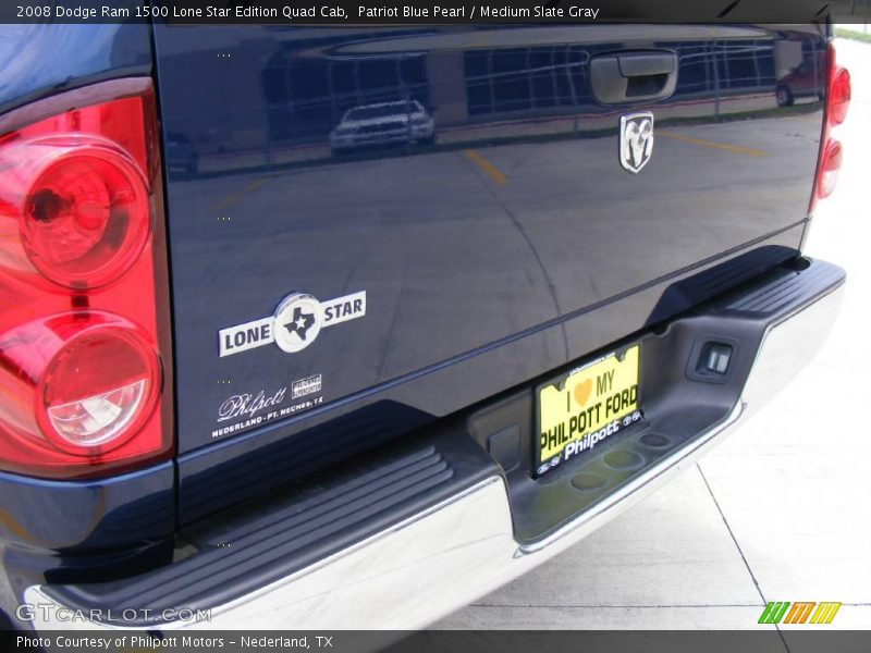 Patriot Blue Pearl / Medium Slate Gray 2008 Dodge Ram 1500 Lone Star Edition Quad Cab