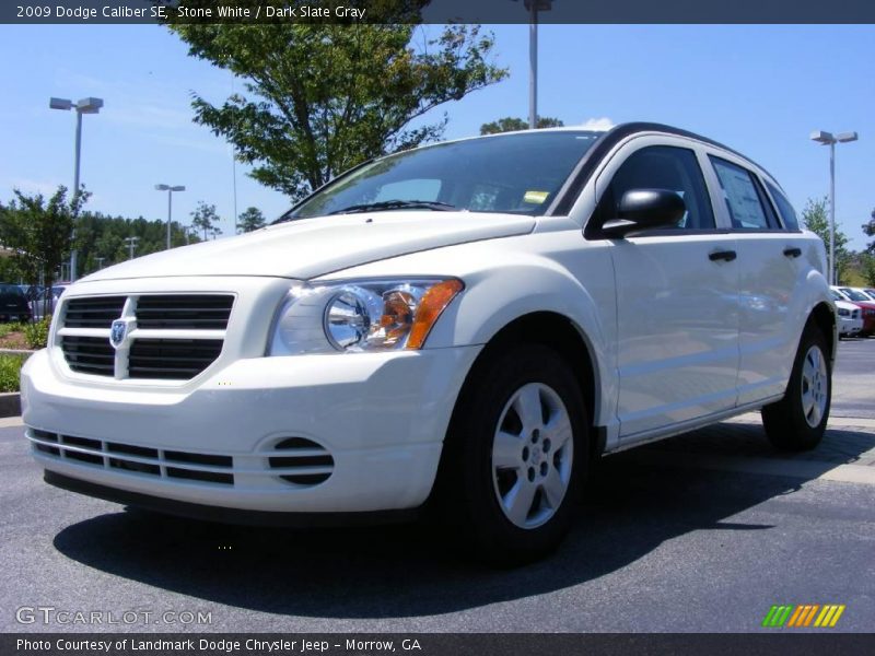 Stone White / Dark Slate Gray 2009 Dodge Caliber SE