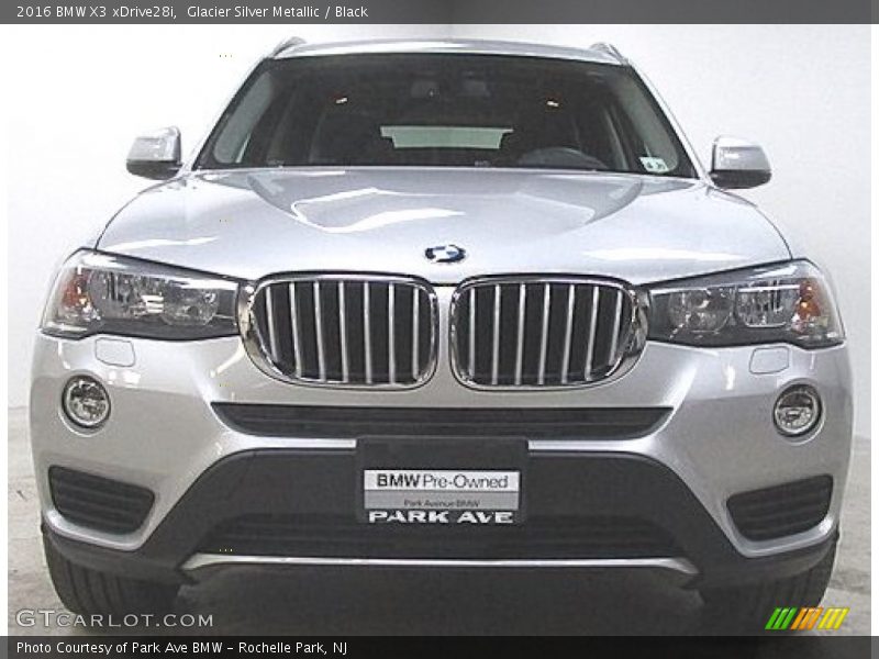 Glacier Silver Metallic / Black 2016 BMW X3 xDrive28i