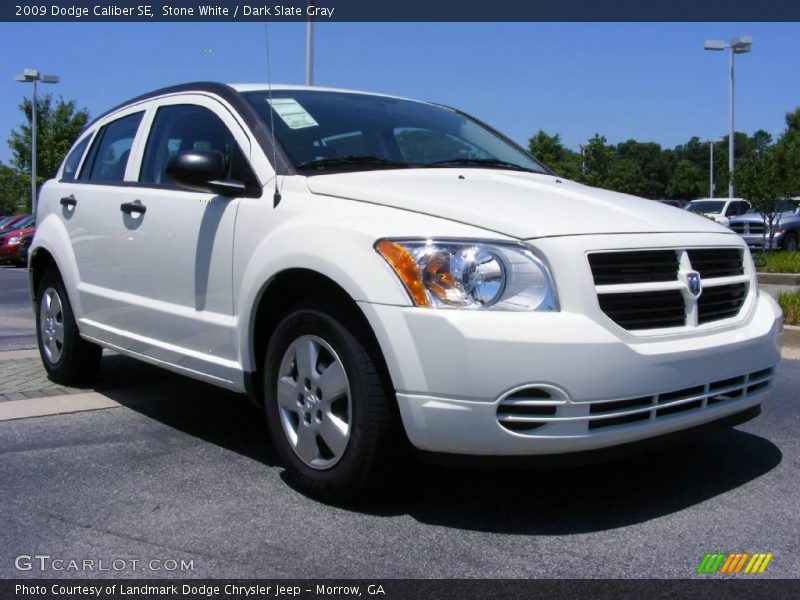 Stone White / Dark Slate Gray 2009 Dodge Caliber SE