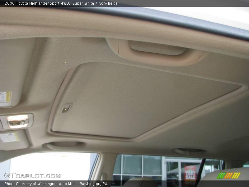 Super White / Ivory Beige 2006 Toyota Highlander Sport 4WD