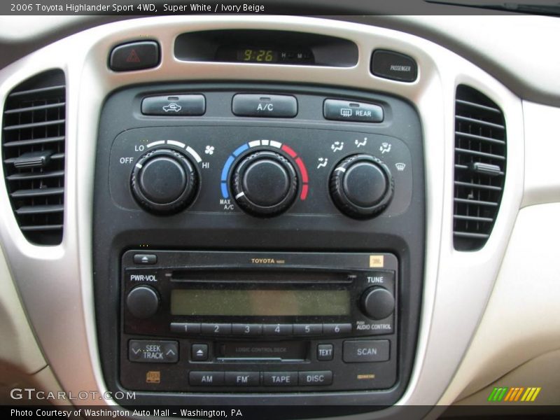 Super White / Ivory Beige 2006 Toyota Highlander Sport 4WD