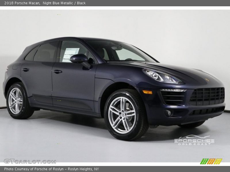 Night Blue Metallic / Black 2018 Porsche Macan