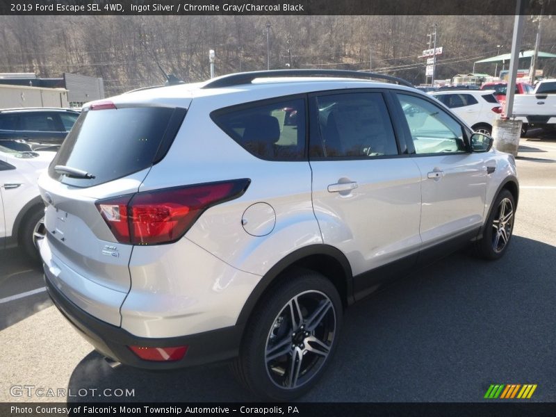 Ingot Silver / Chromite Gray/Charcoal Black 2019 Ford Escape SEL 4WD