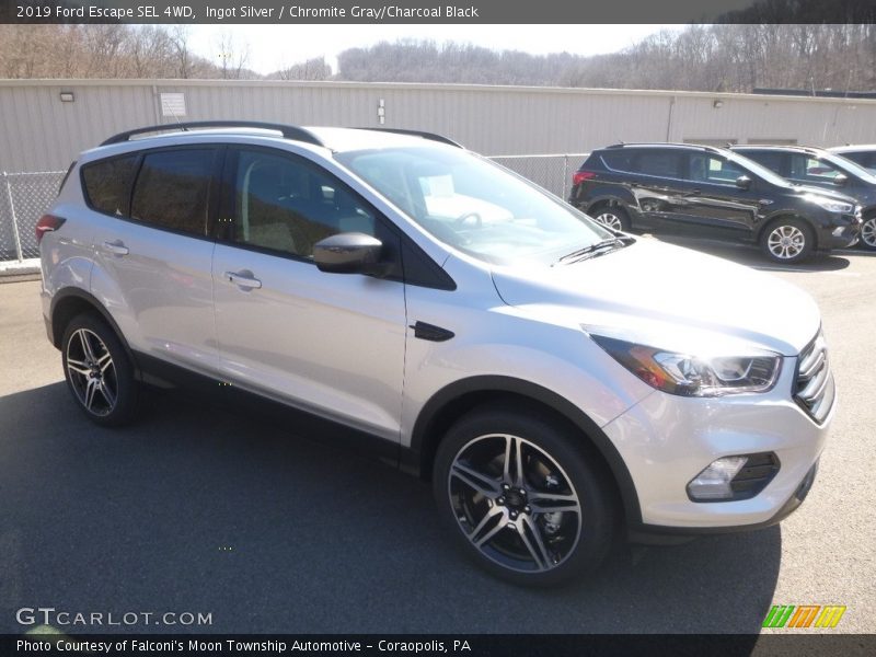 Ingot Silver / Chromite Gray/Charcoal Black 2019 Ford Escape SEL 4WD