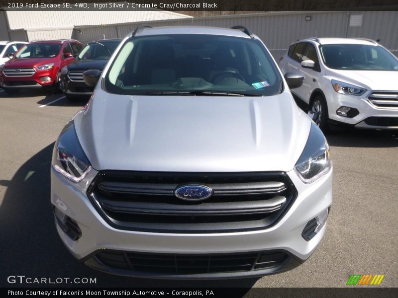 Ingot Silver / Chromite Gray/Charcoal Black 2019 Ford Escape SEL 4WD