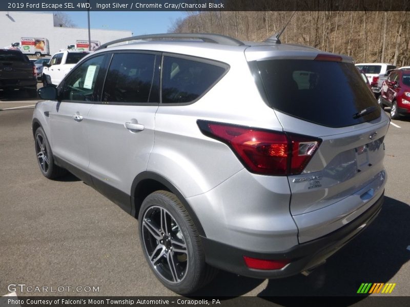 Ingot Silver / Chromite Gray/Charcoal Black 2019 Ford Escape SEL 4WD