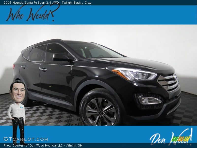 Twilight Black / Gray 2015 Hyundai Santa Fe Sport 2.4 AWD