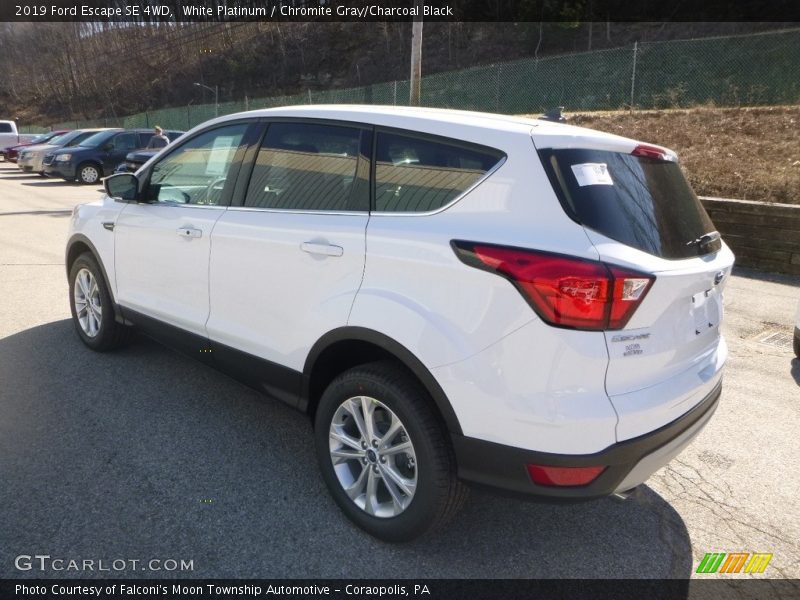 White Platinum / Chromite Gray/Charcoal Black 2019 Ford Escape SE 4WD