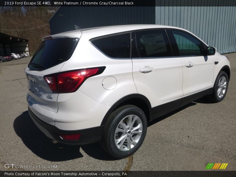 White Platinum / Chromite Gray/Charcoal Black 2019 Ford Escape SE 4WD