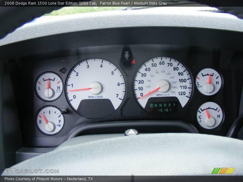 Patriot Blue Pearl / Medium Slate Gray 2008 Dodge Ram 1500 Lone Star Edition Quad Cab