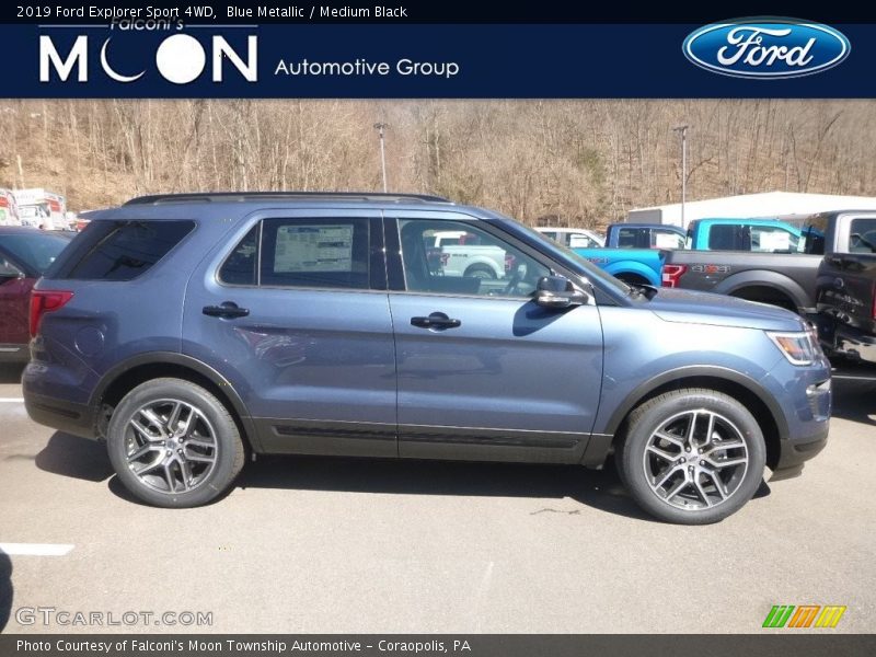Blue Metallic / Medium Black 2019 Ford Explorer Sport 4WD