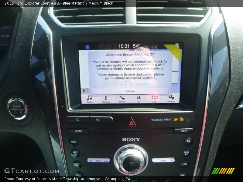 Blue Metallic / Medium Black 2019 Ford Explorer Sport 4WD