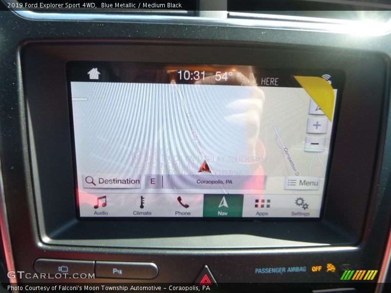 Blue Metallic / Medium Black 2019 Ford Explorer Sport 4WD