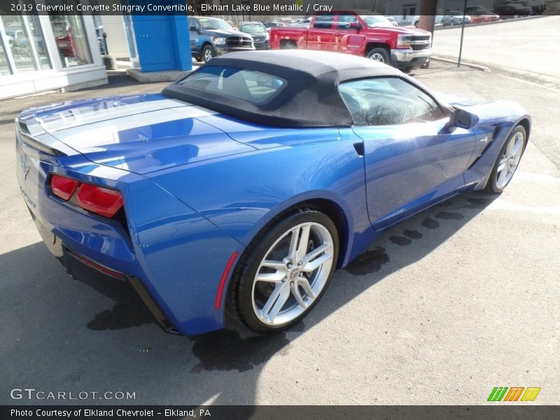 Elkhart Lake Blue Metallic / Gray 2019 Chevrolet Corvette Stingray Convertible