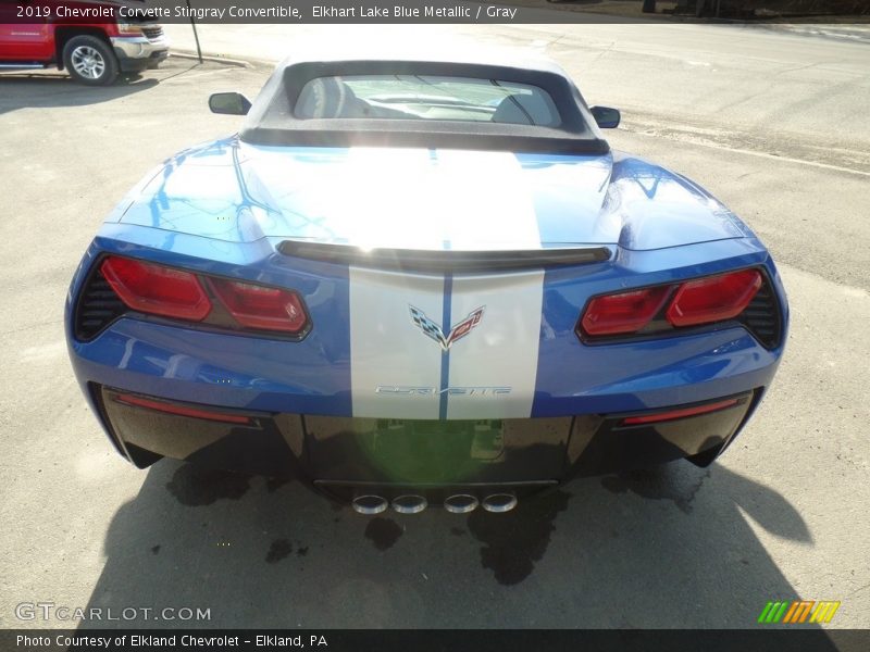 Elkhart Lake Blue Metallic / Gray 2019 Chevrolet Corvette Stingray Convertible