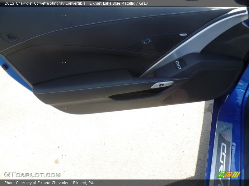 Elkhart Lake Blue Metallic / Gray 2019 Chevrolet Corvette Stingray Convertible