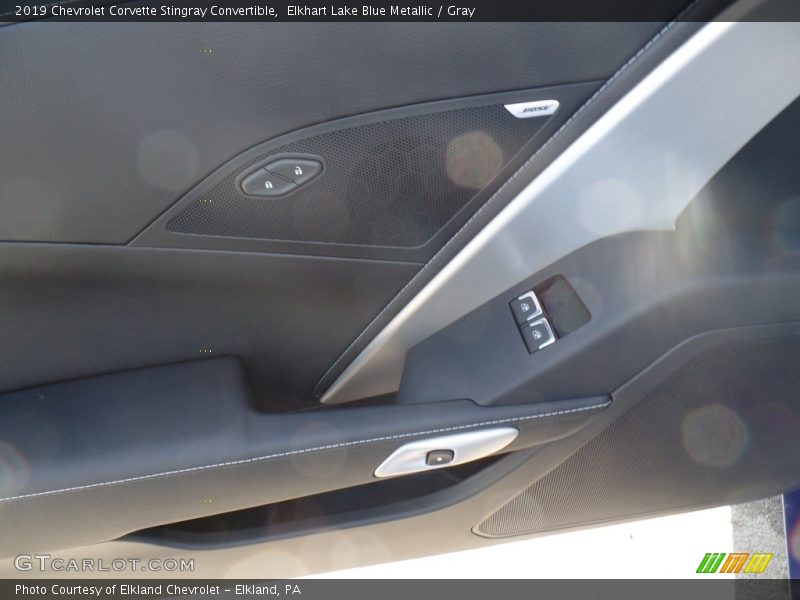 Elkhart Lake Blue Metallic / Gray 2019 Chevrolet Corvette Stingray Convertible