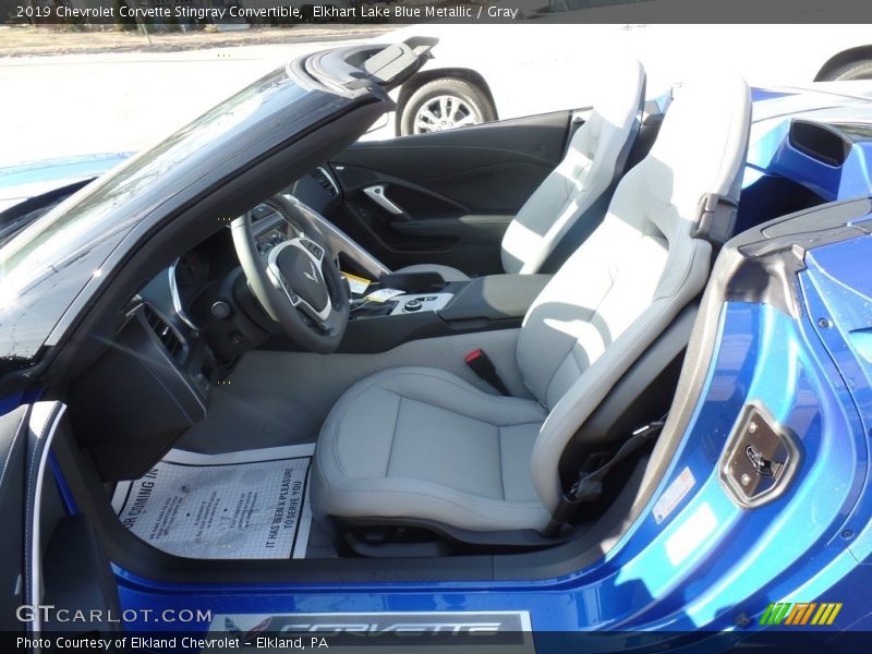 Elkhart Lake Blue Metallic / Gray 2019 Chevrolet Corvette Stingray Convertible