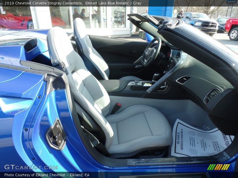 Elkhart Lake Blue Metallic / Gray 2019 Chevrolet Corvette Stingray Convertible