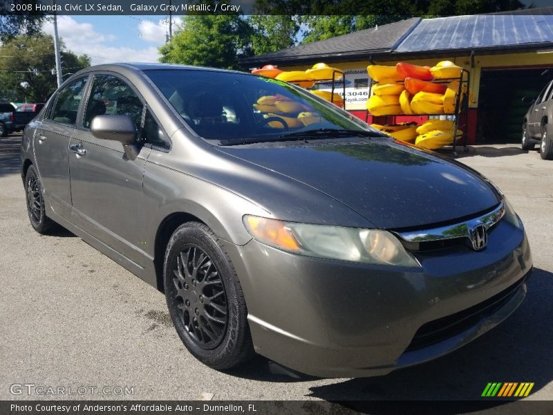 Galaxy Gray Metallic / Gray 2008 Honda Civic LX Sedan