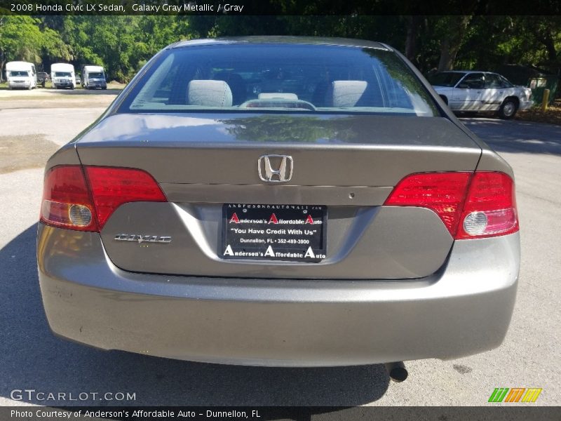 Galaxy Gray Metallic / Gray 2008 Honda Civic LX Sedan