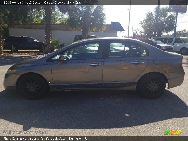 Galaxy Gray Metallic / Gray 2008 Honda Civic LX Sedan