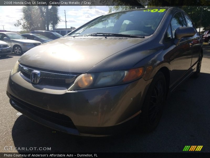 Galaxy Gray Metallic / Gray 2008 Honda Civic LX Sedan