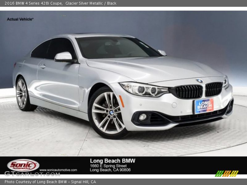 Glacier Silver Metallic / Black 2016 BMW 4 Series 428i Coupe